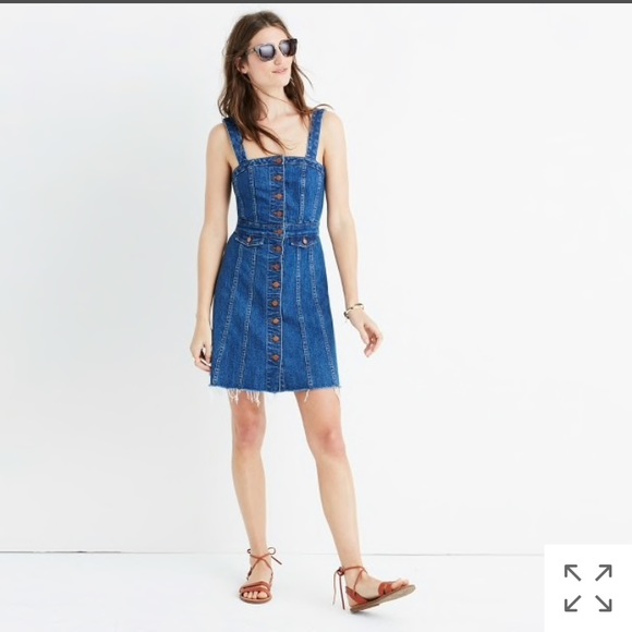 Madewell Button Front Denim Dress 